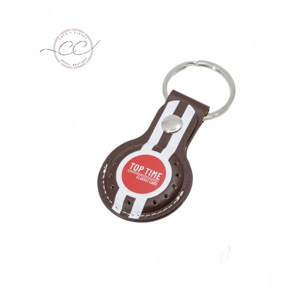 Breitling Top Time Classic Cars Leather Keychain - Picture 1 of 7